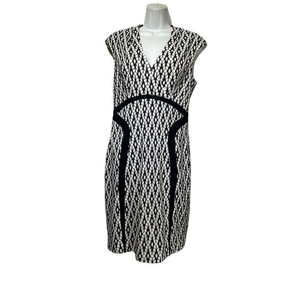 kay unger new york 124214T sleeveless V-neck sheath dress Womens Size 10 - Picture 2 of 8